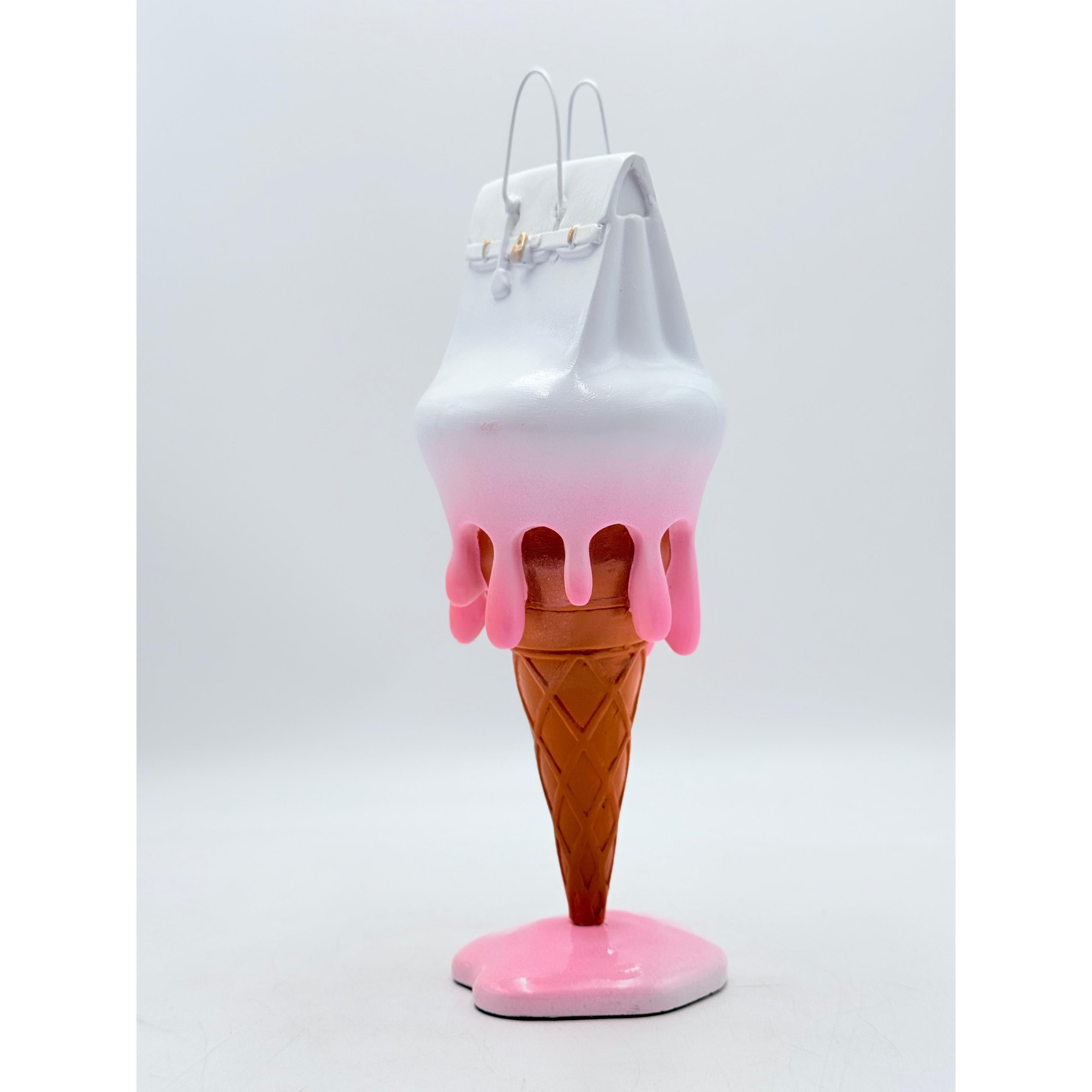 Melty Bag Sculpture | White & Pink Edition