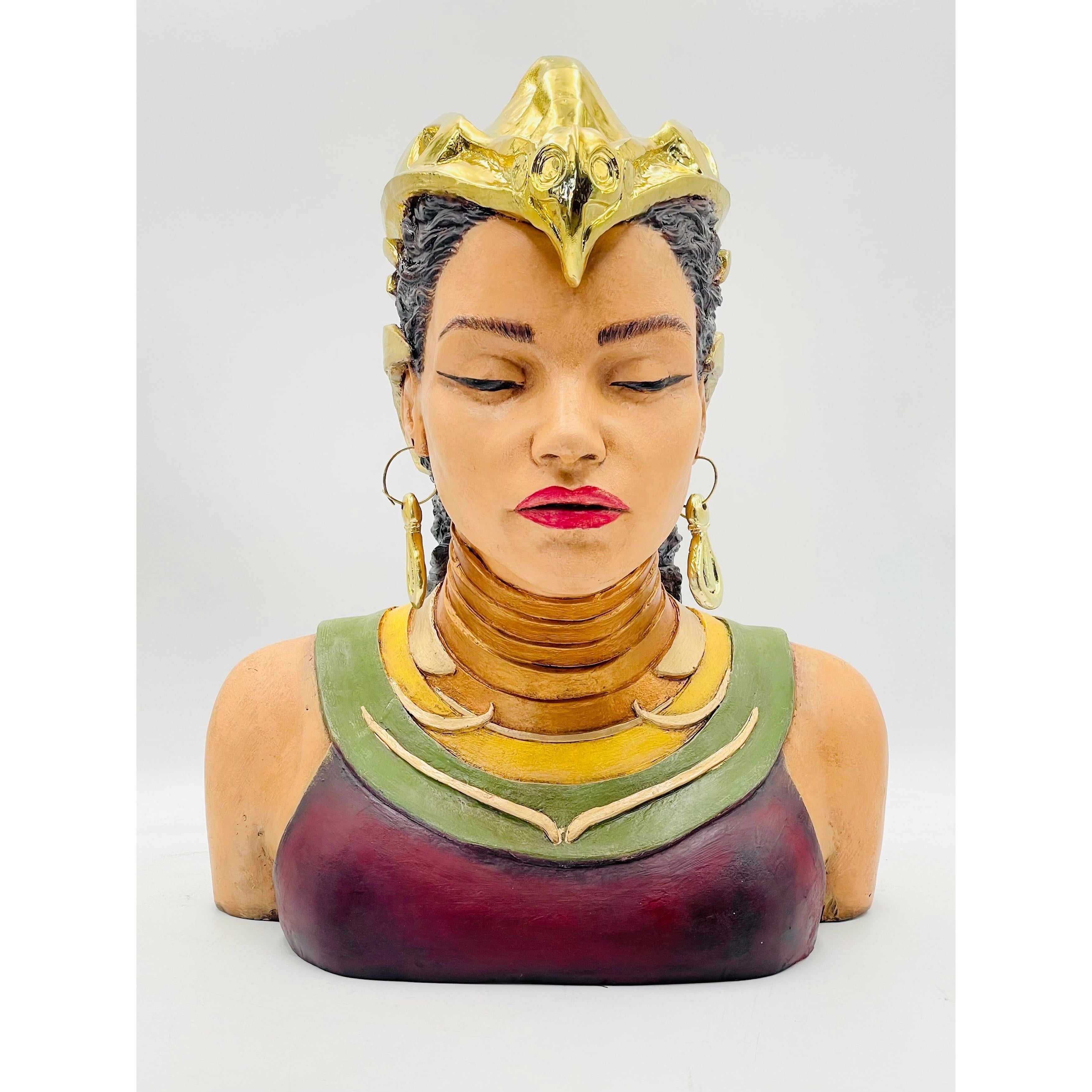 Dryope Sculpture | Gold Chrome Helmet