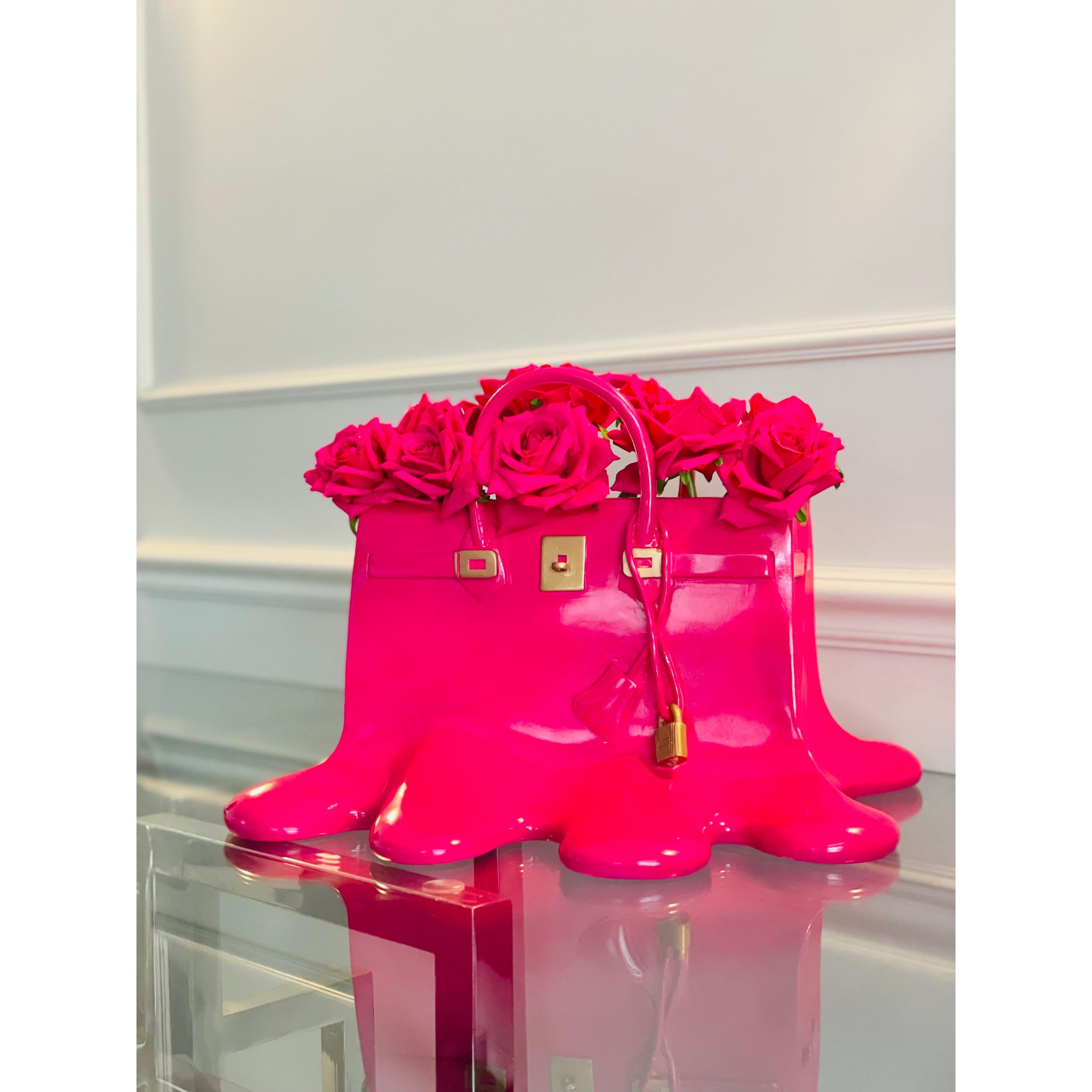 Sugar Bag Vase | Fuchsia Melting Design