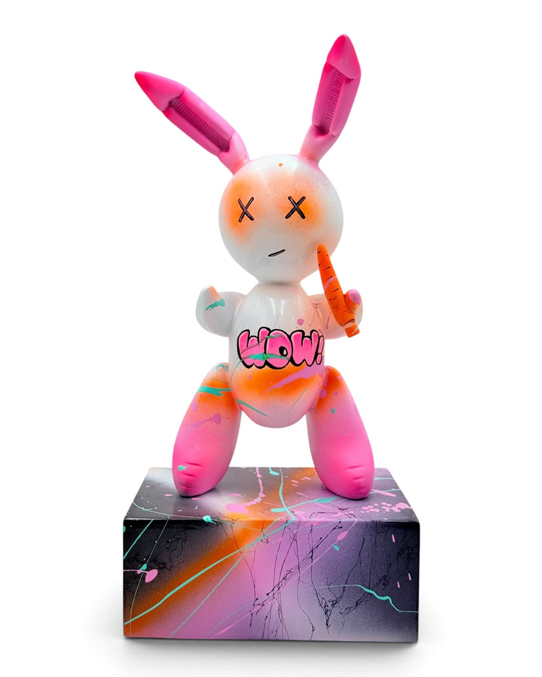Pink Balloon Rabbit Sculpture | WOW Graffiti Pop Art Bunny