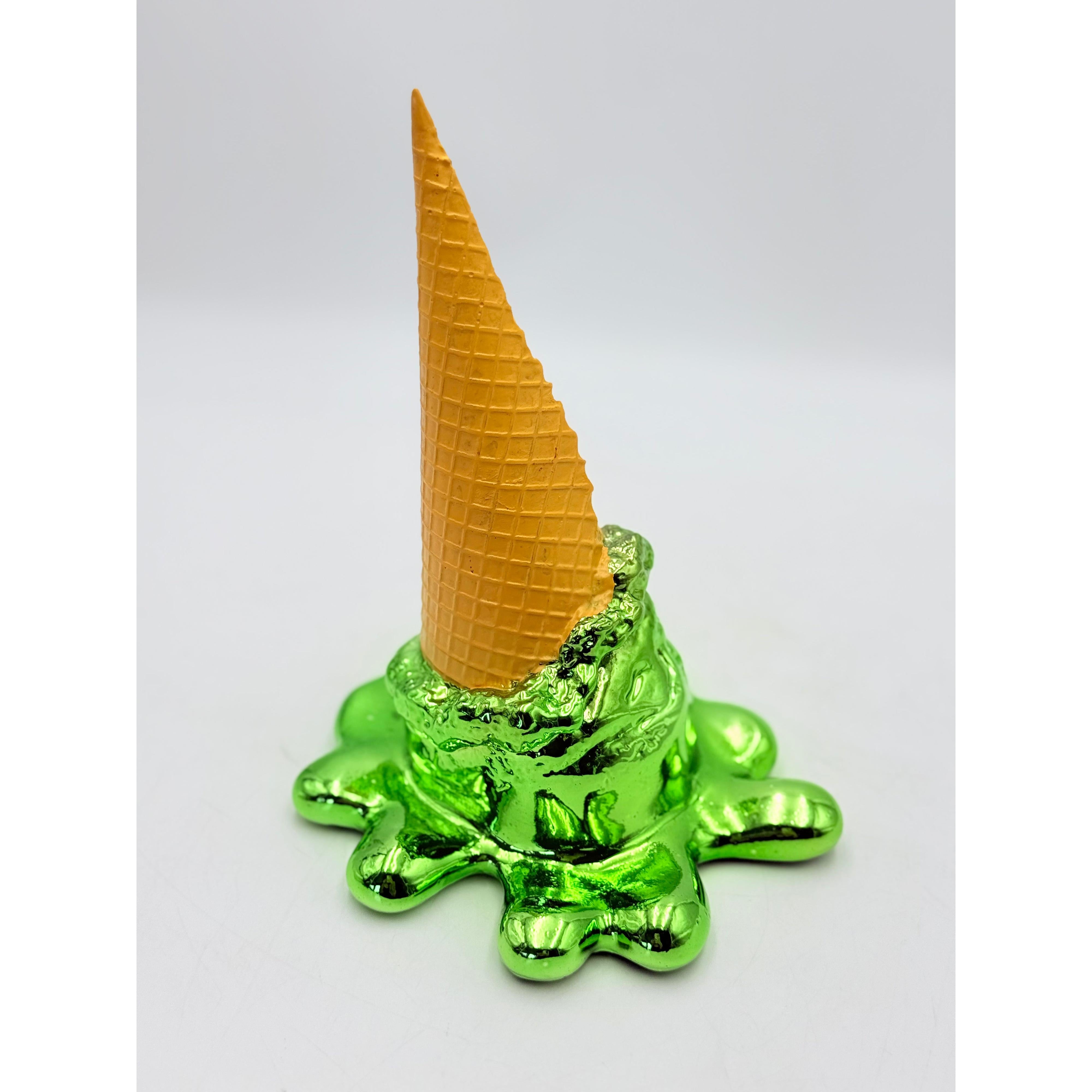 Opps! No.1 Ice Cream Sculpture | Green Chrome Edition