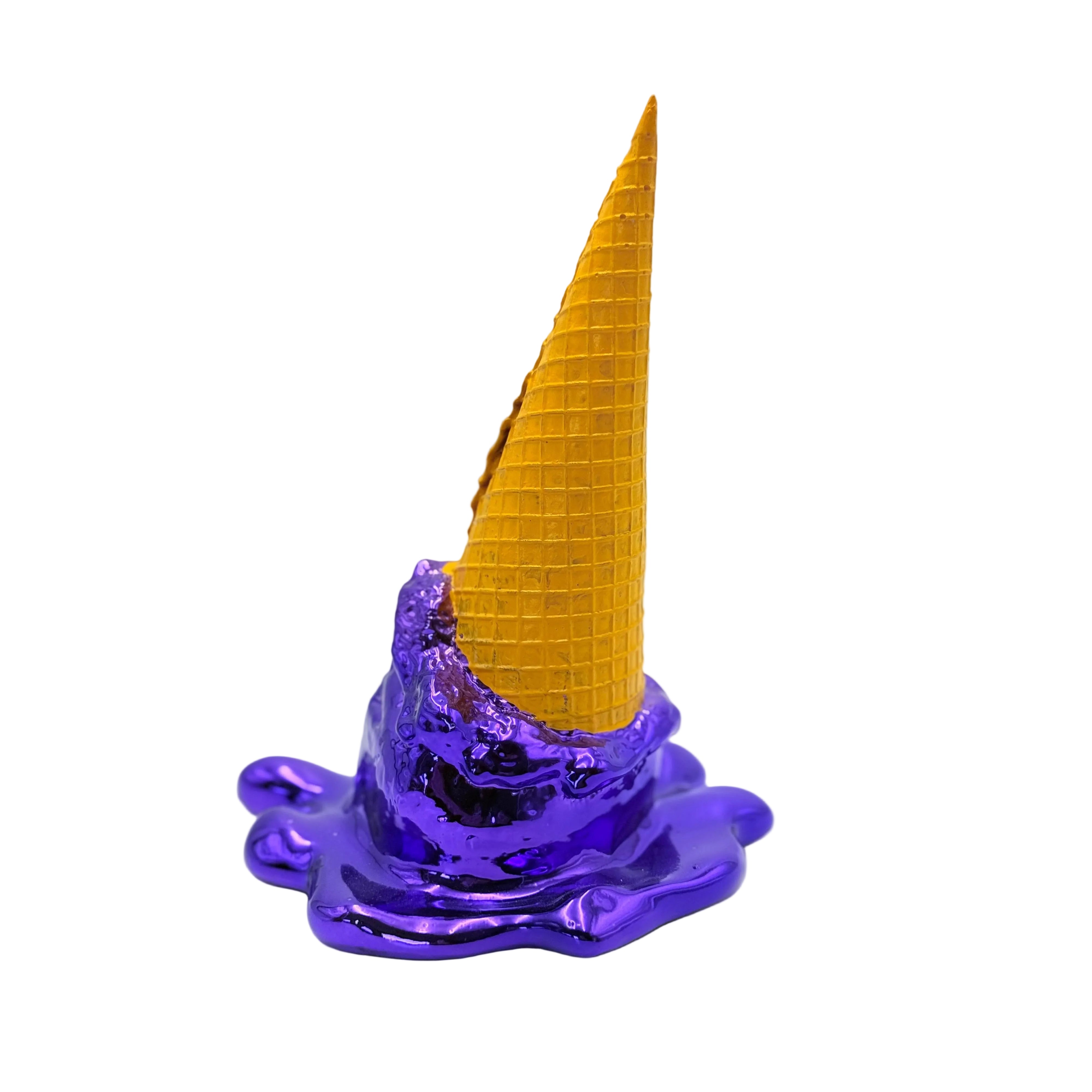 Opps! No.1 Melting Ice Cream Sculpture | Purple Chrome Edition