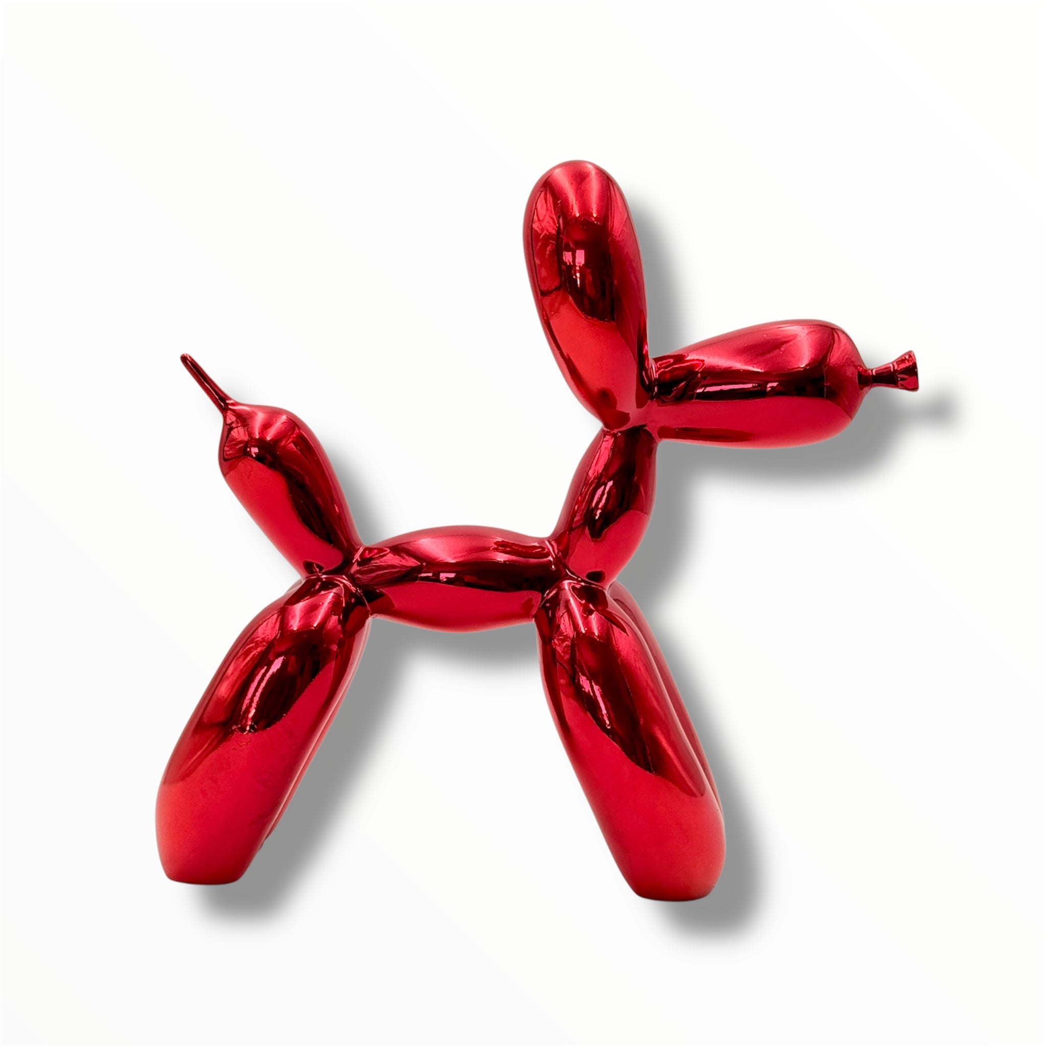 Balloon Dog Sculpture Set | Red Chrome Edition