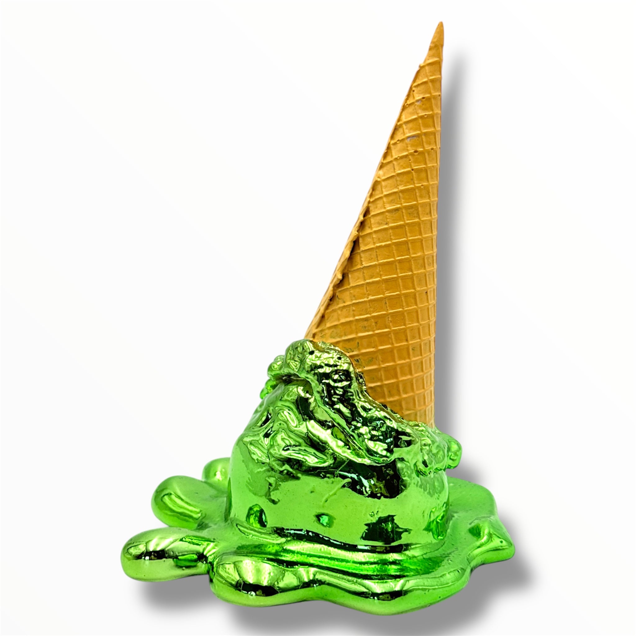 Opps! No.1 Ice Cream Sculpture | Green Chrome Edition