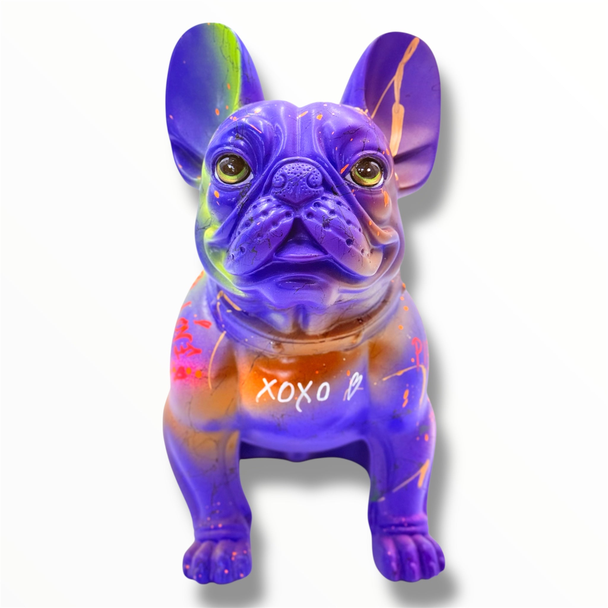 French Bulldog Sculpture | "KING" Graffiti Edition
