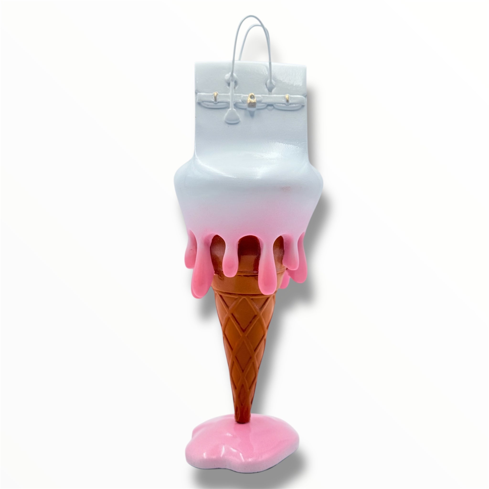 Melty Bag Sculpture | White & Pink Edition