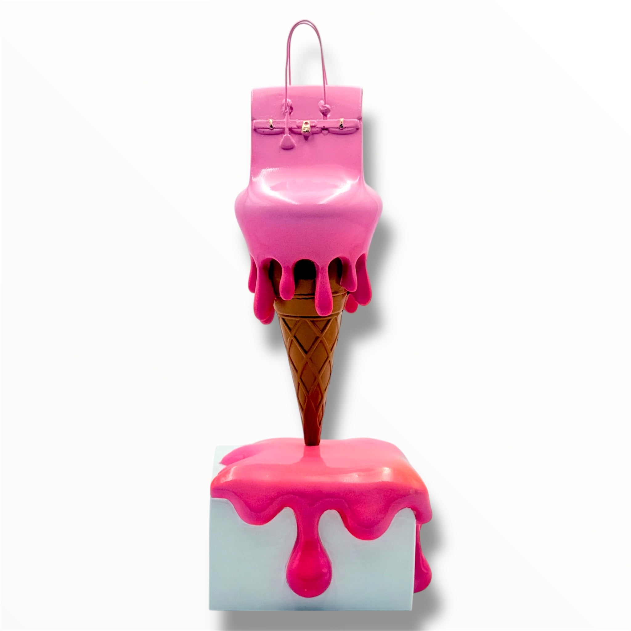 Melty Bag Sculpture | Light & Neon Pink Edition