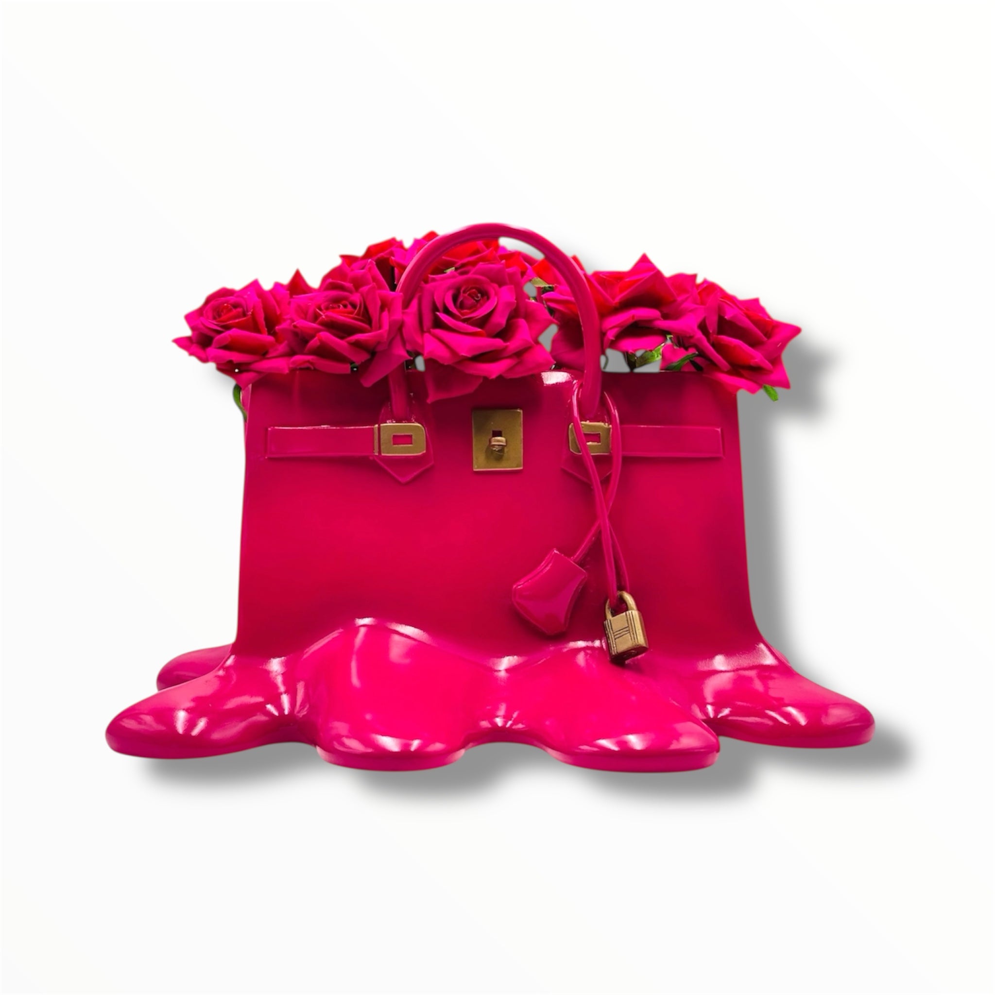 Sugar Bag Vase | Fuchsia Melting Design