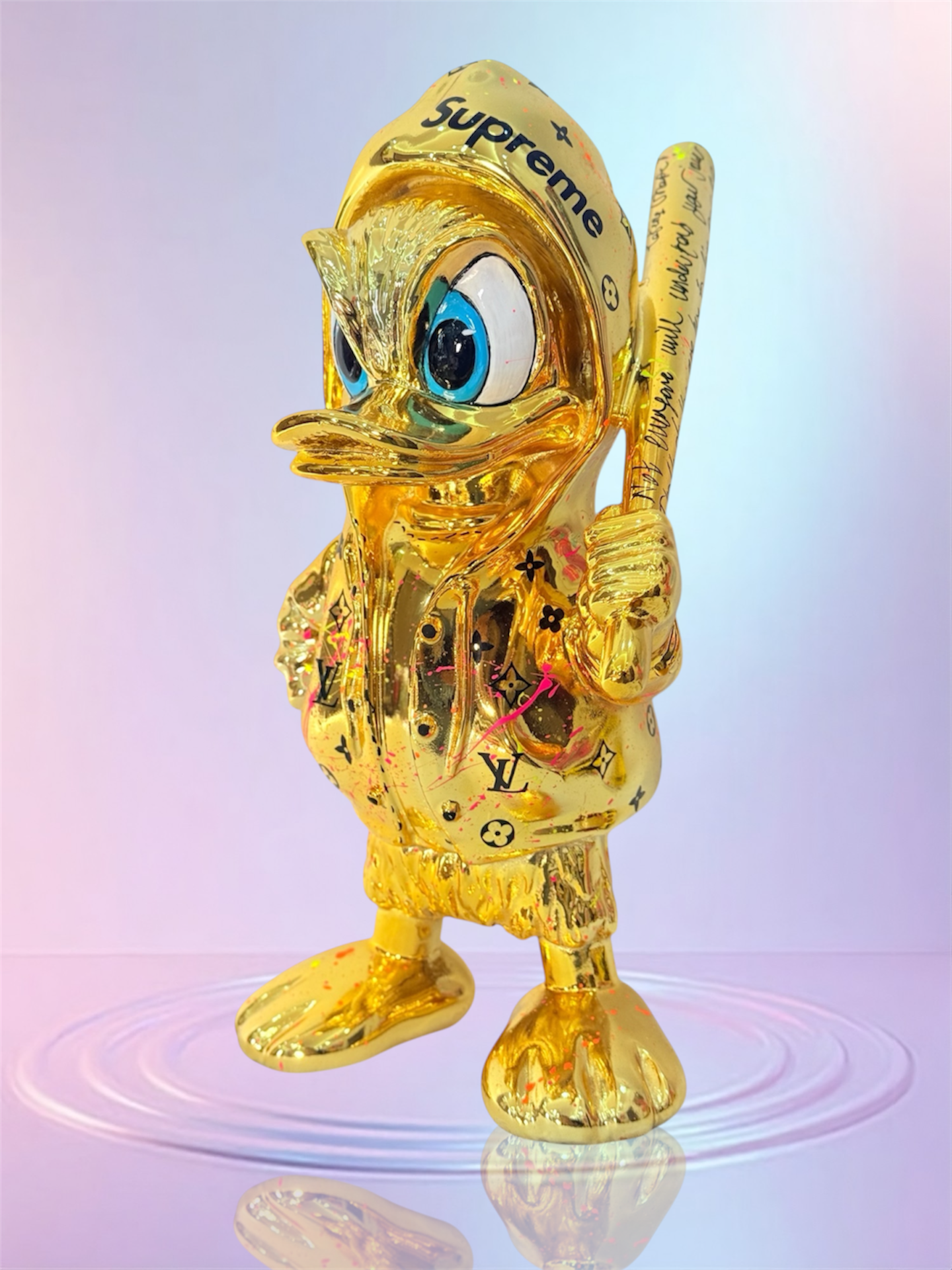 DUXX Duck Sculpture | Gold Chrome LV Edition