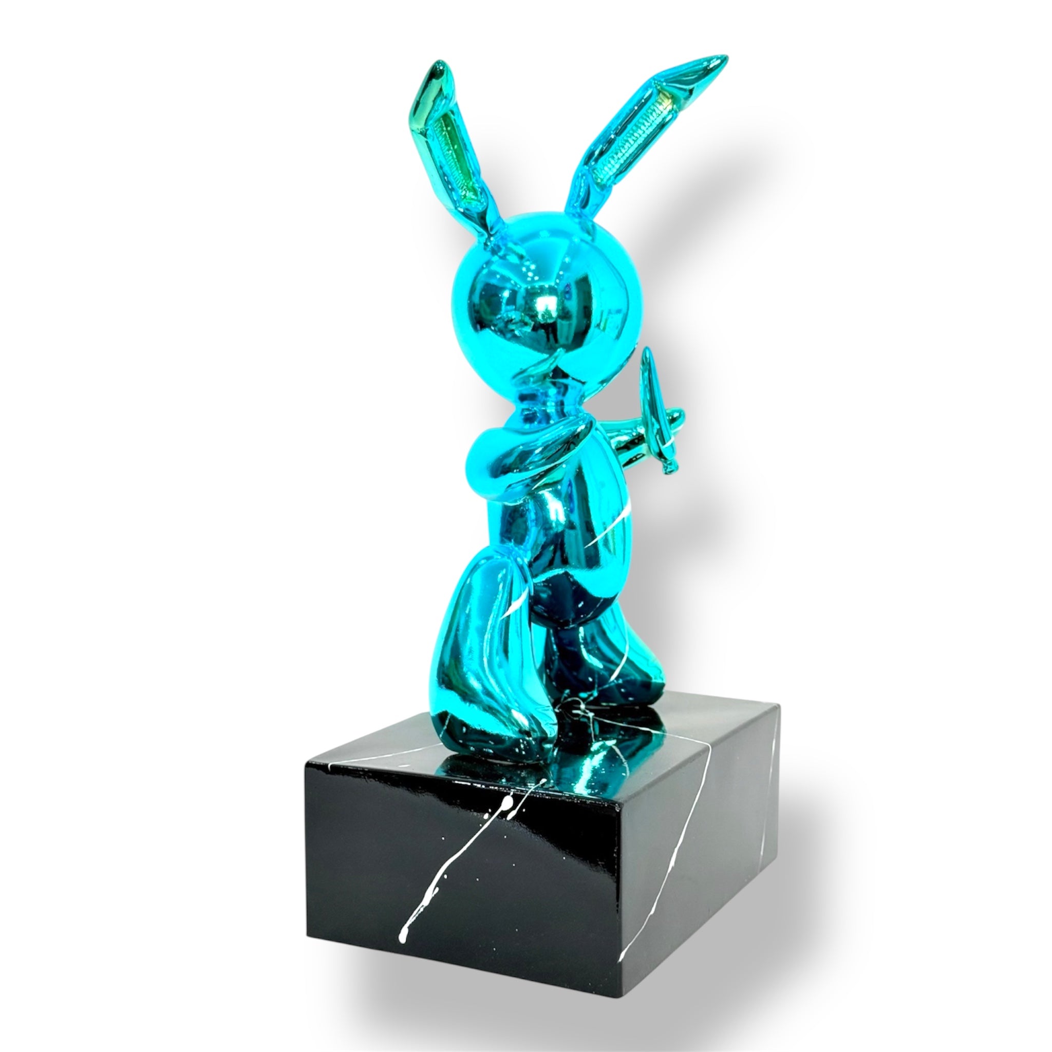 Balloon Rabbit Sculpture | Blue Chrome Pop Art Edition