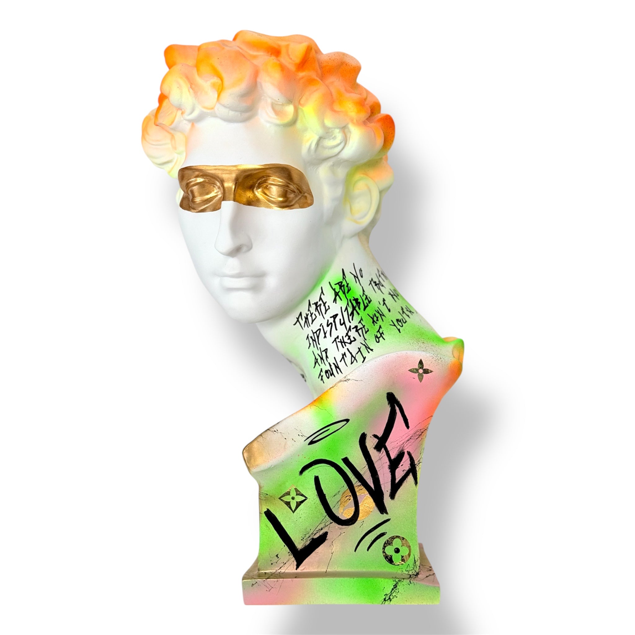 Neon Giuliano de’ Medici Bust | Love Graffiti Edition