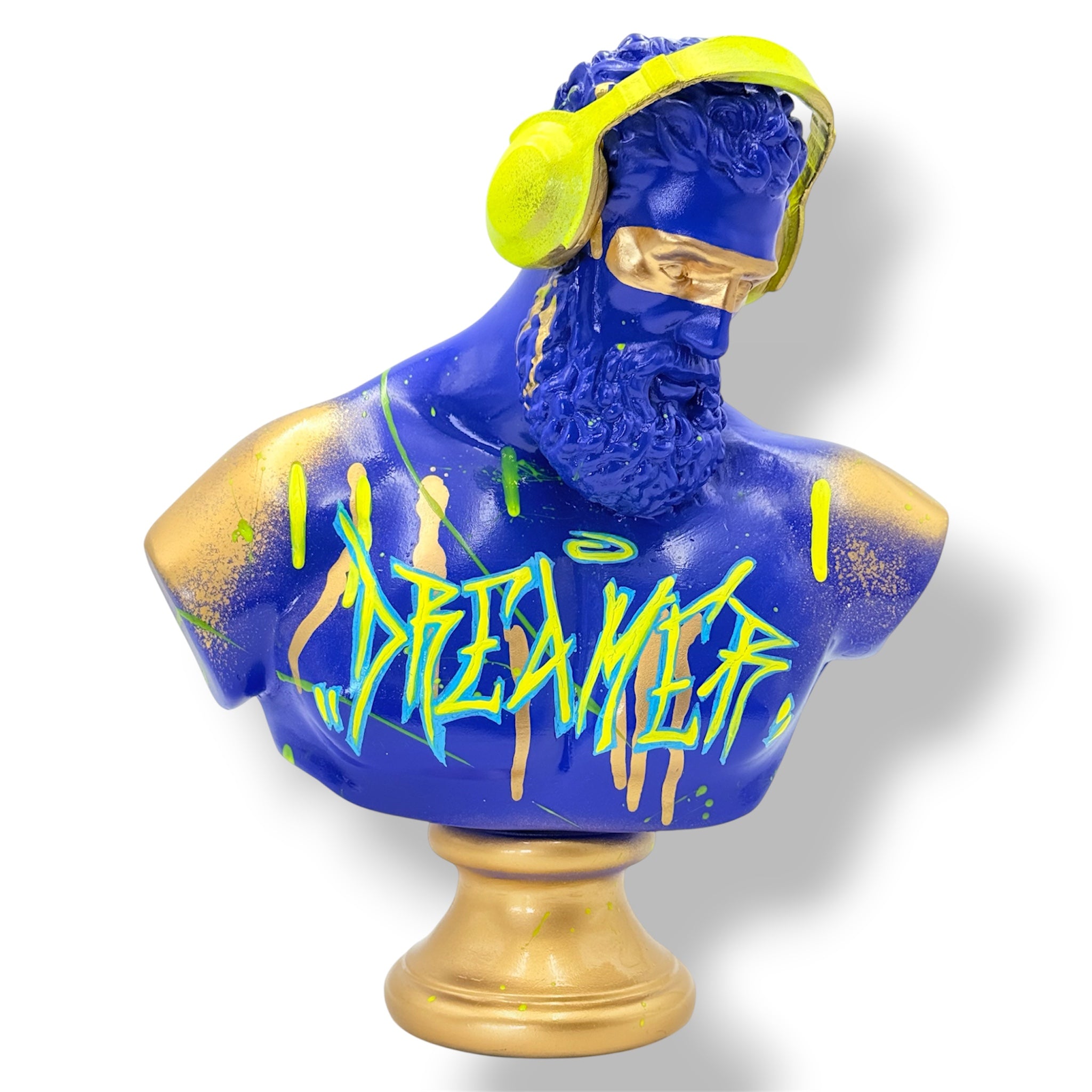 DJ Hercules Sculpture | Blue & Gold Dreamer Edition