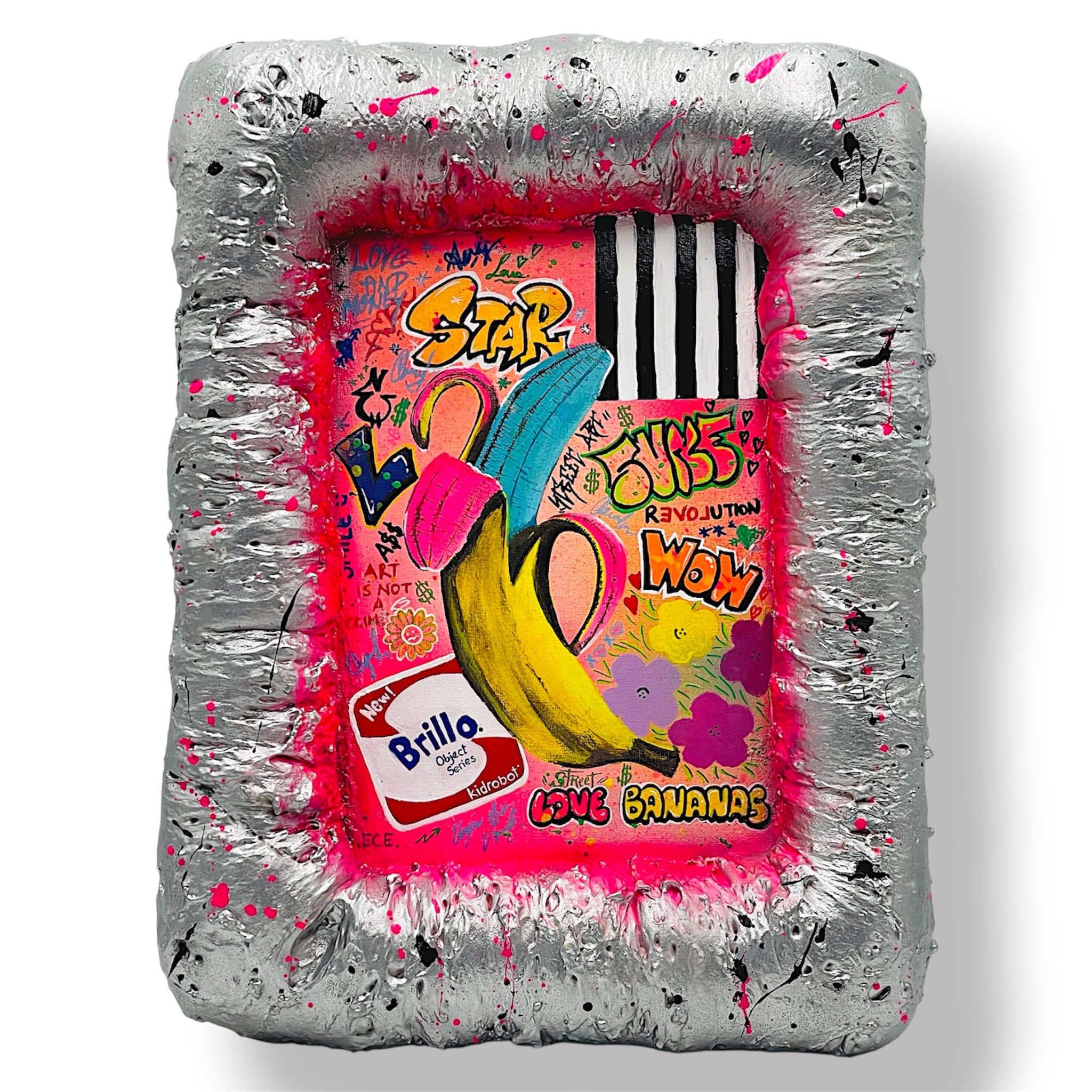 Andy Warhol Banana Painting | Brillo Inspired Pop Art Wall Art