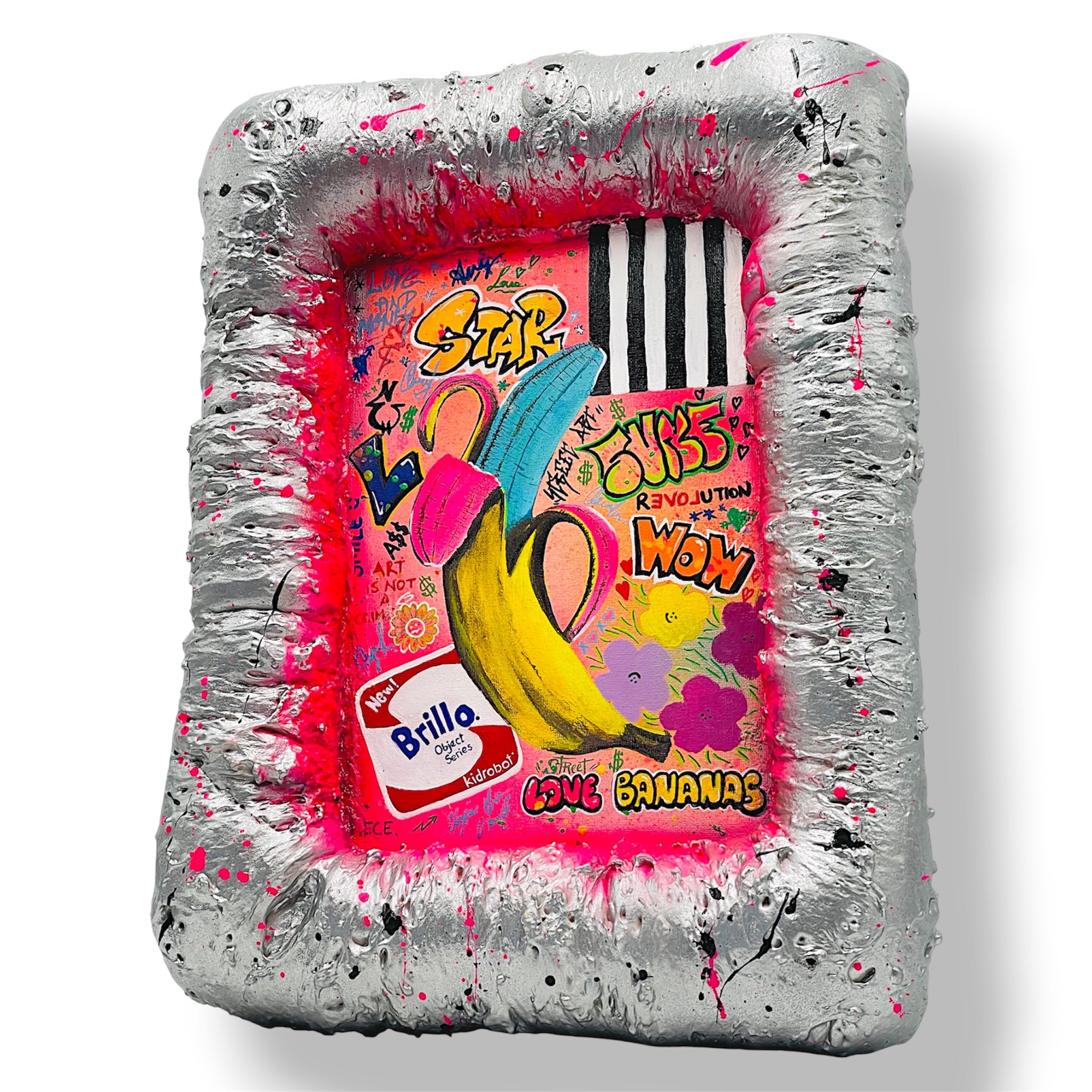 Andy Warhol Banana Painting | Brillo Inspired Pop Art Wall Art