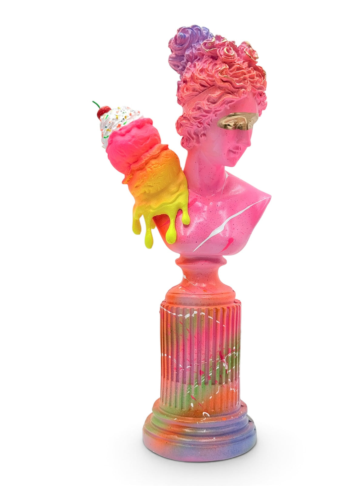 Venus Whipped Ice Cream Sculpture | Pink Aphrodite Pop Art Bust