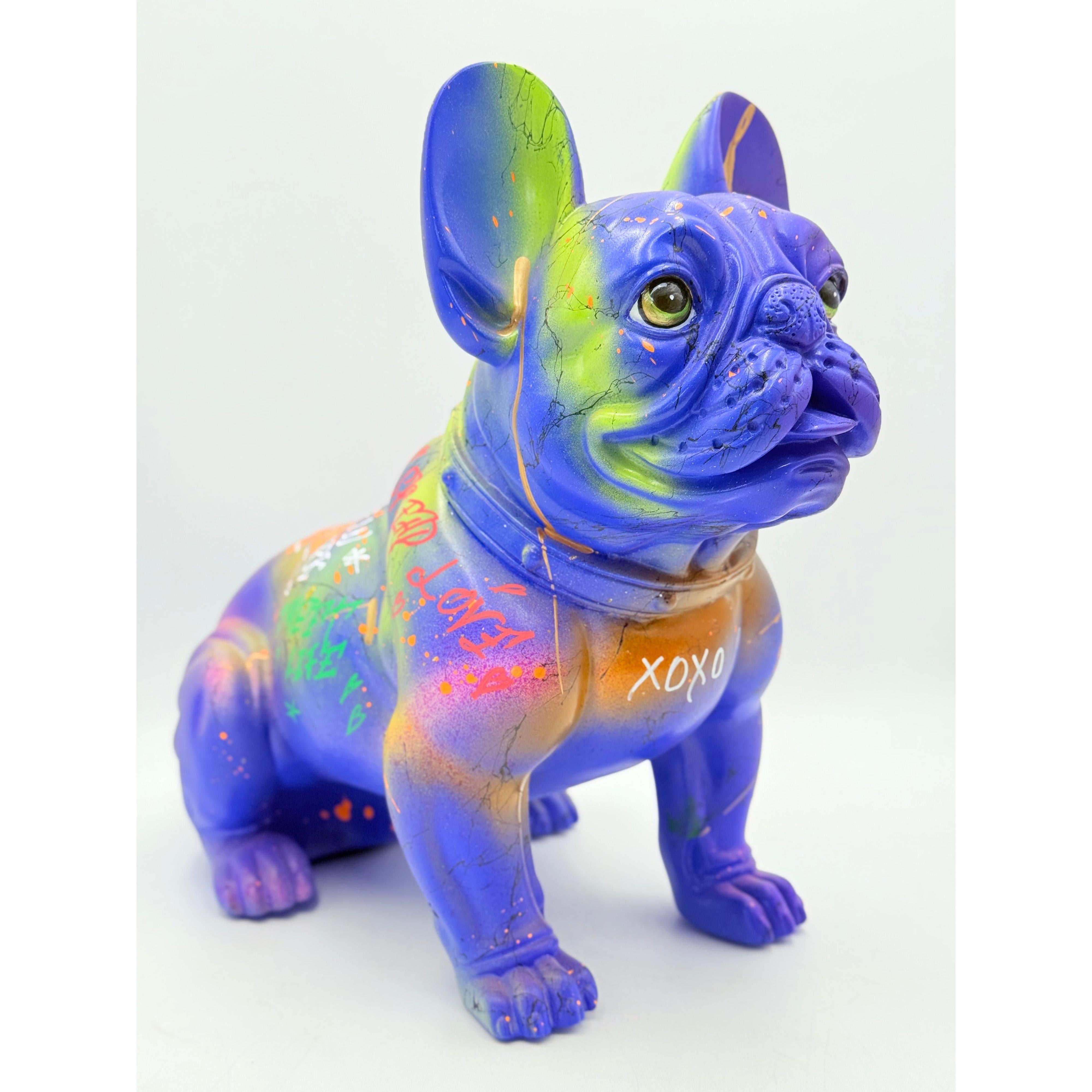 French Bulldog Sculpture | "KING" Graffiti Edition