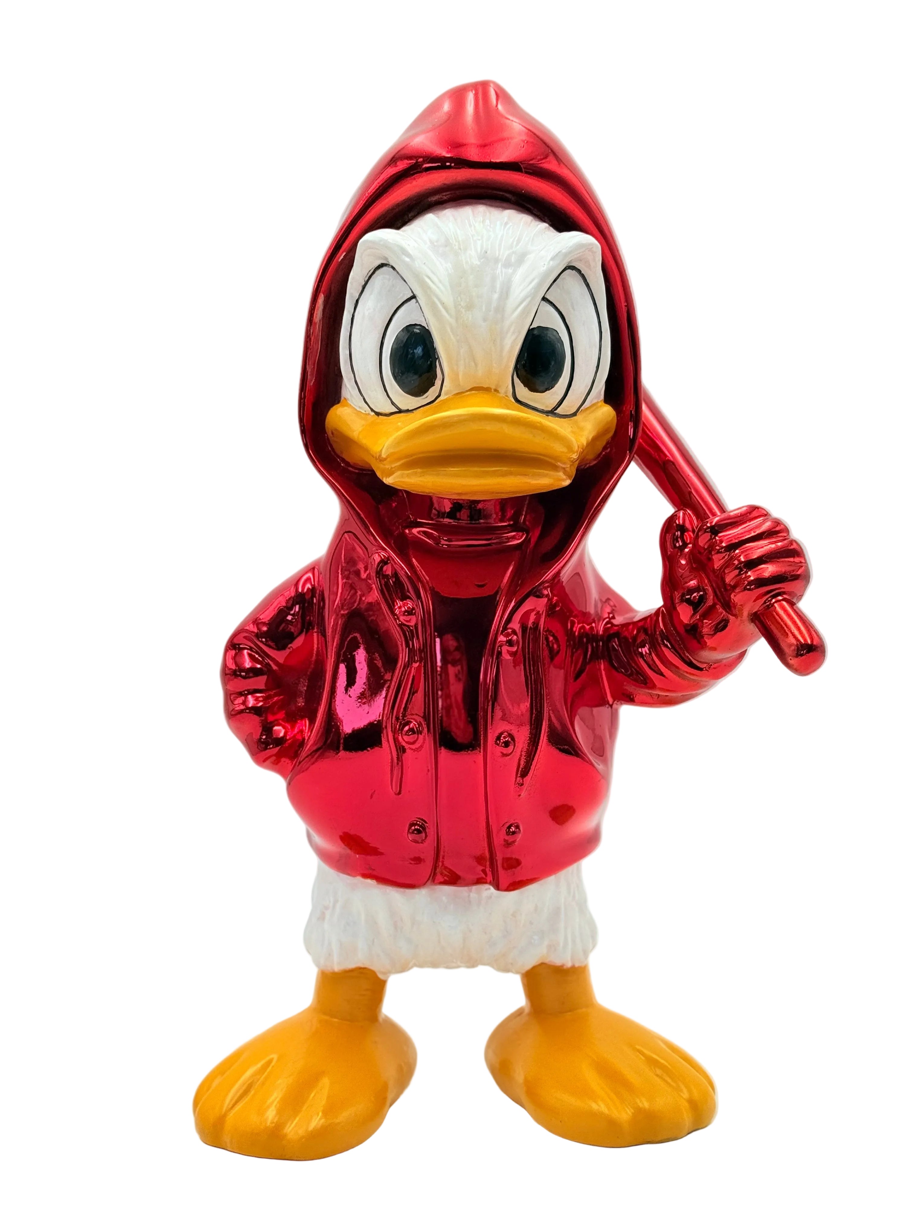 Pop Art Duck Sculpture | Red Chrome Edition | DUXX